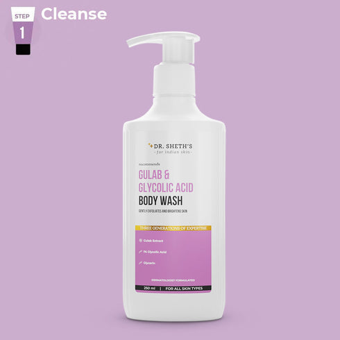 Dr. Sheth's Gulab and Glycolic Acid Body Wash 250ml